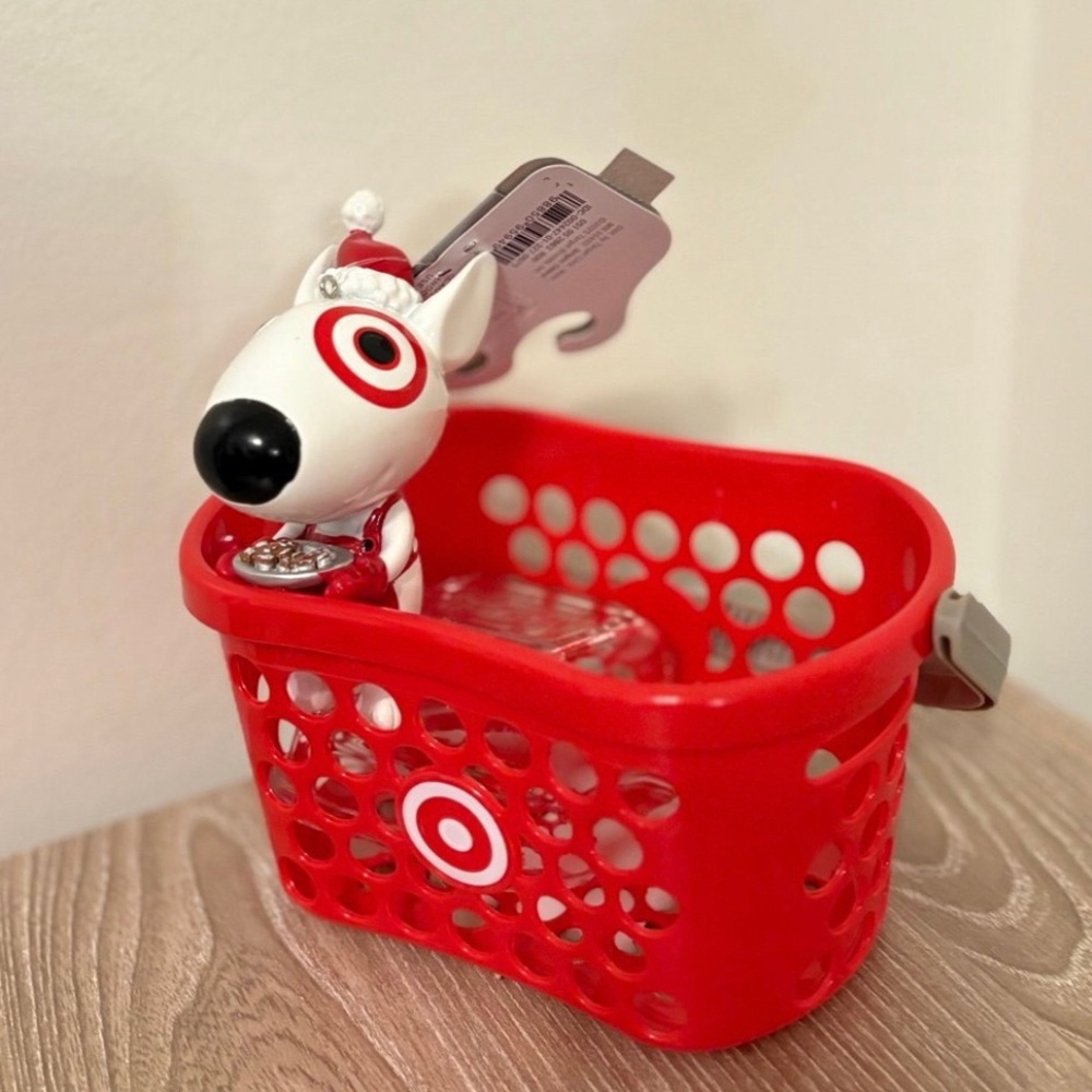 Target mini Shopping basket and bullseye dog ornament 2025